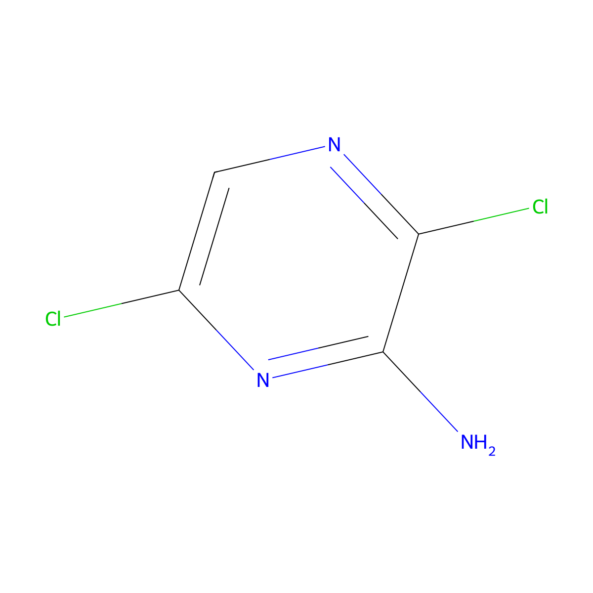 3,6-Dichloropyrazin-2-amine molecular structure, CAS 14399-37-2