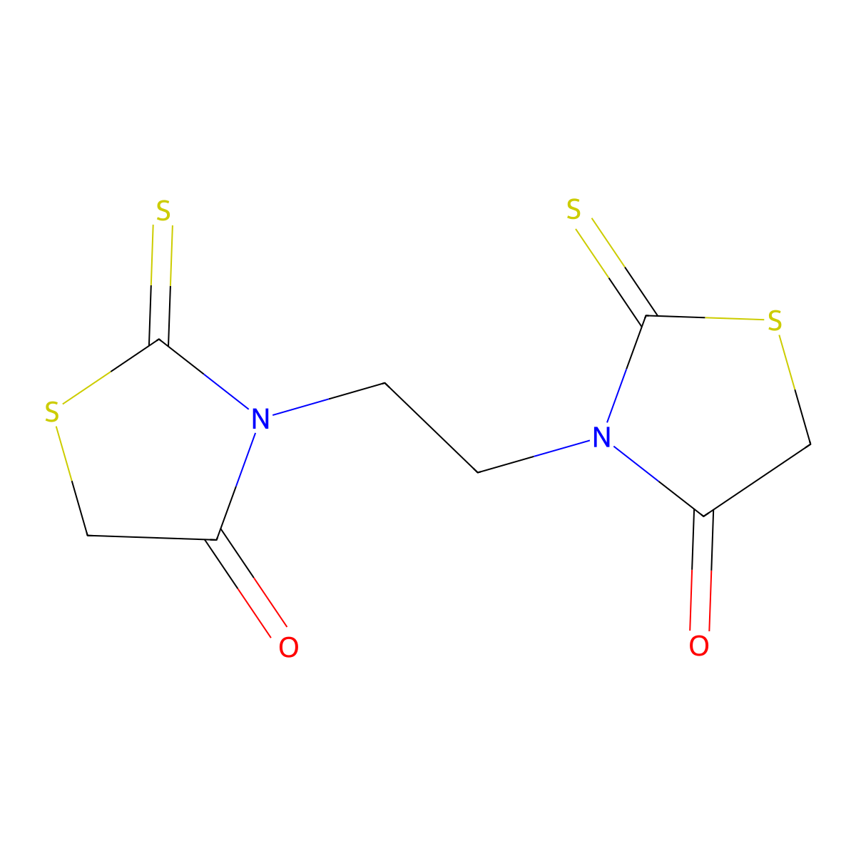 Rhodanine, 3,3'-ethylenedi- molecular structure, CAS 14399-78-1