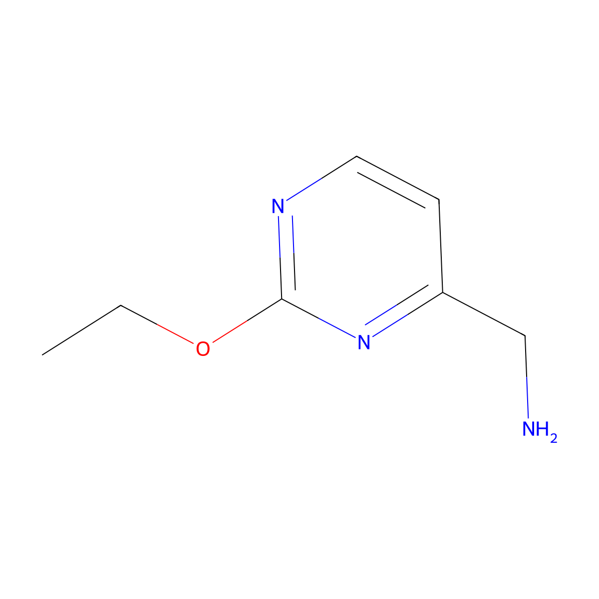 (2-Ethoxypyrimidin-4-yl)methanamine molecular structure, CAS 1439900-20-5