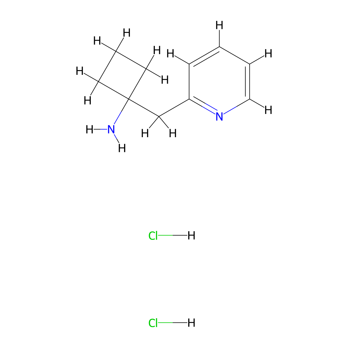 1-(Pyridin-2-ylmethyl)cyclobutanamine dihydrochloride molecular structure, CAS 1439900-21-6