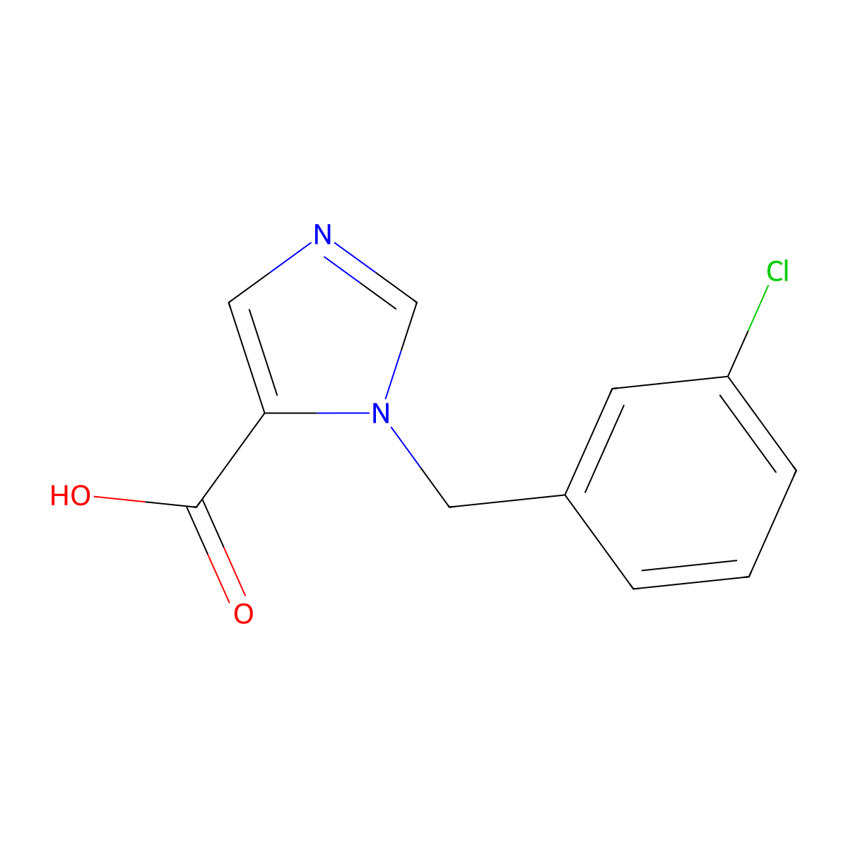 1-(3-Chlorobenzyl)-1H-imidazole-5-carboxylic acid molecular structure, CAS 1439900-24-9