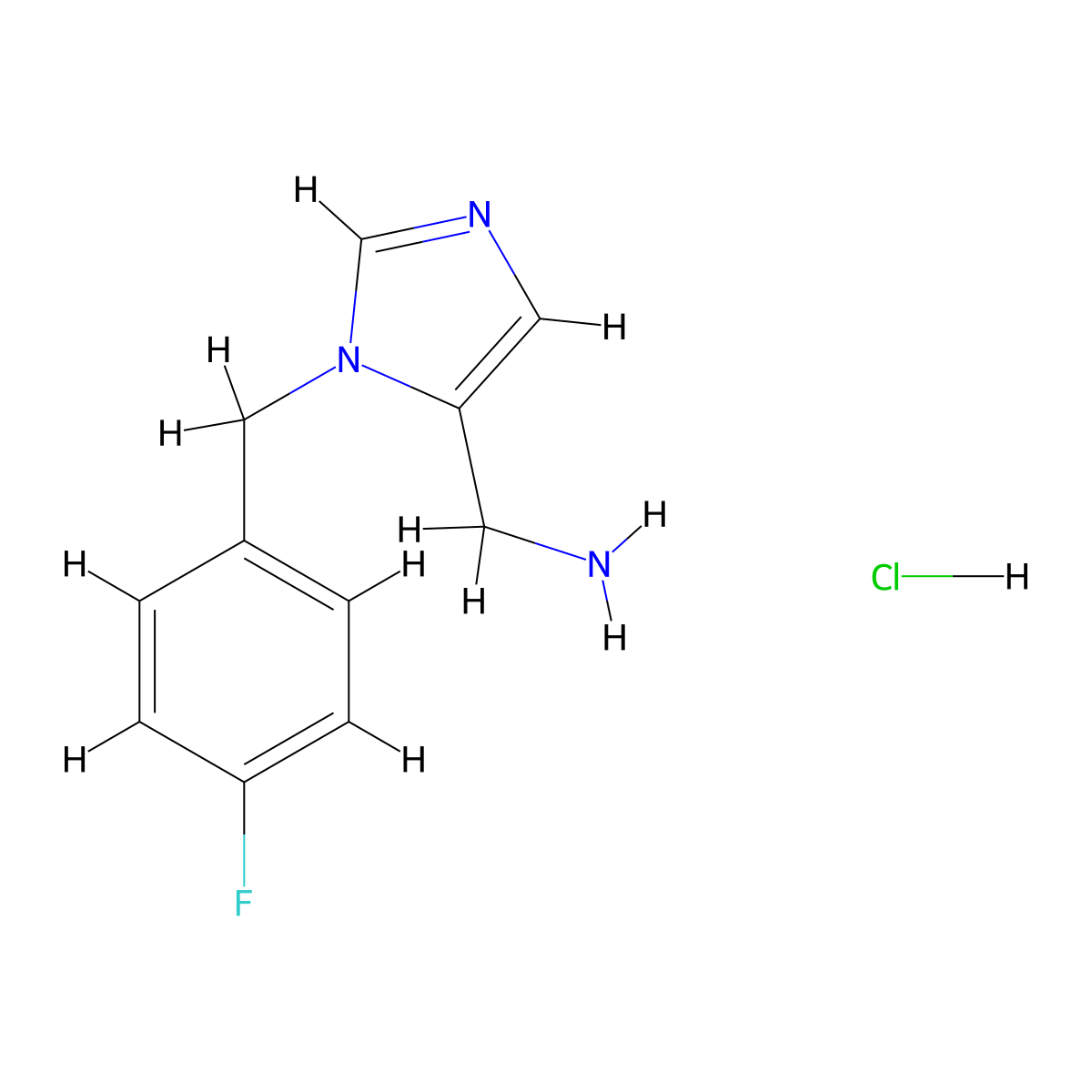[1-(4-Fluorobenzyl)-1H-imidazol-5-yl]methanamine hydrochloride molecular structure, CAS 1439900-30-7