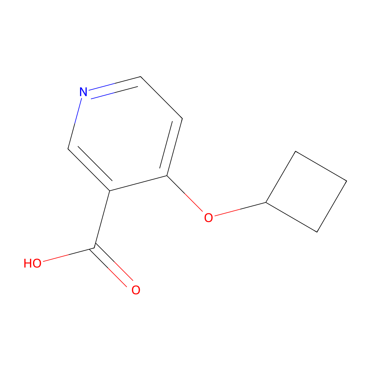 4-Cyclobutoxypyridine-3-carboxylic acid molecular structure, CAS 1439900-36-3