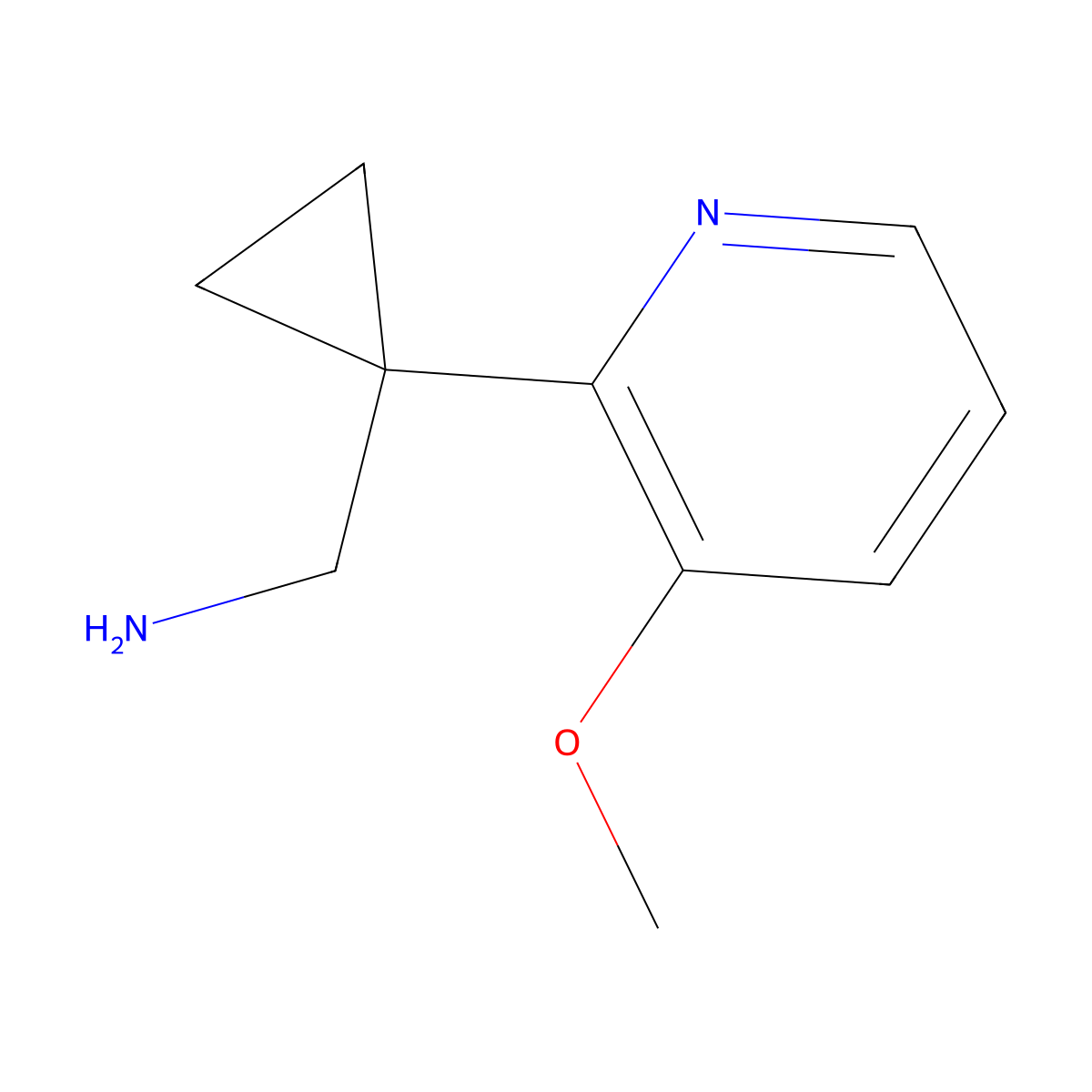 [1-(3-Methoxypyridin-2-yl)cyclopropyl]methanamine molecular structure, CAS 1439900-39-6