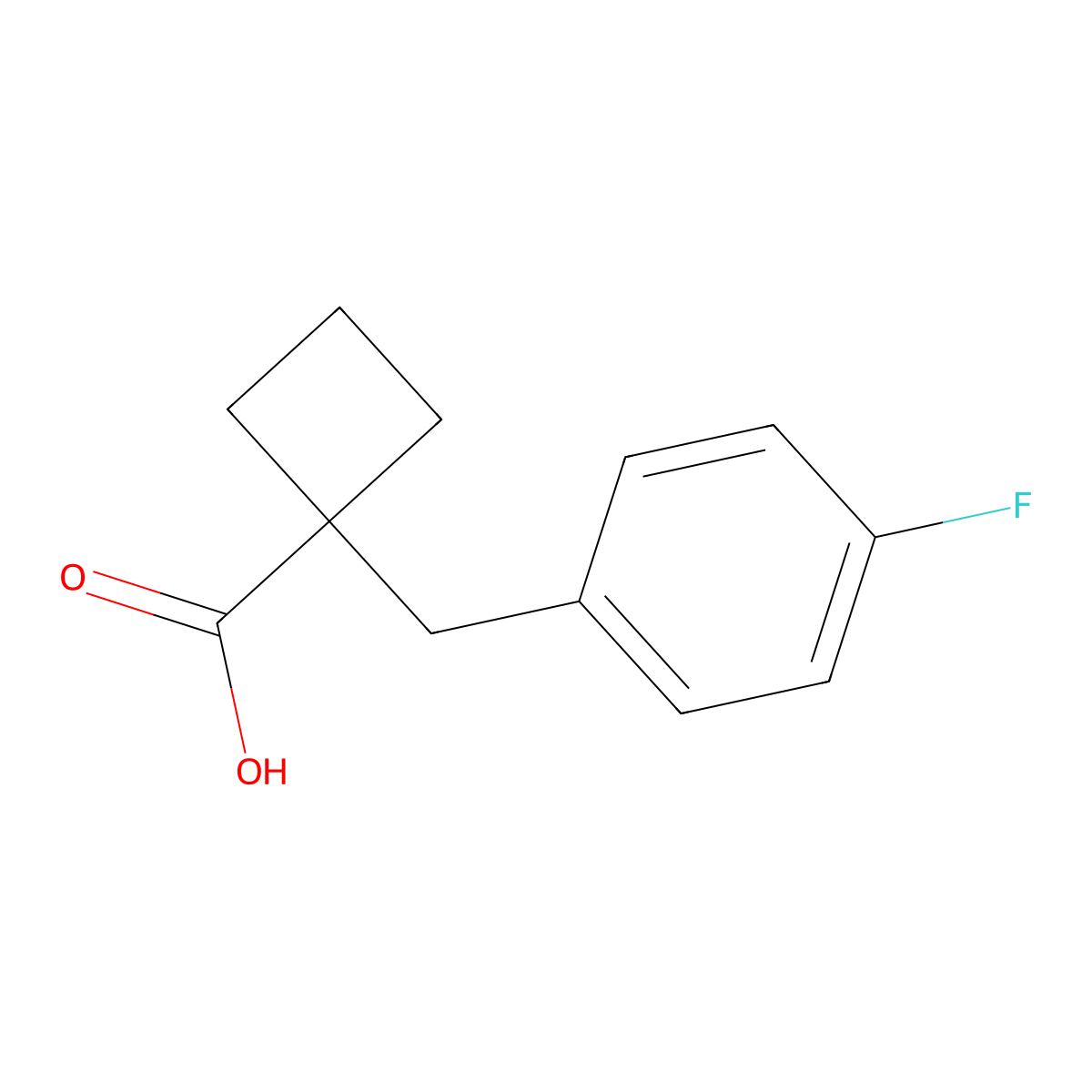 1-(4-Fluorobenzyl)cyclobutanecarboxylic acid molecular structure, CAS 1439900-45-4