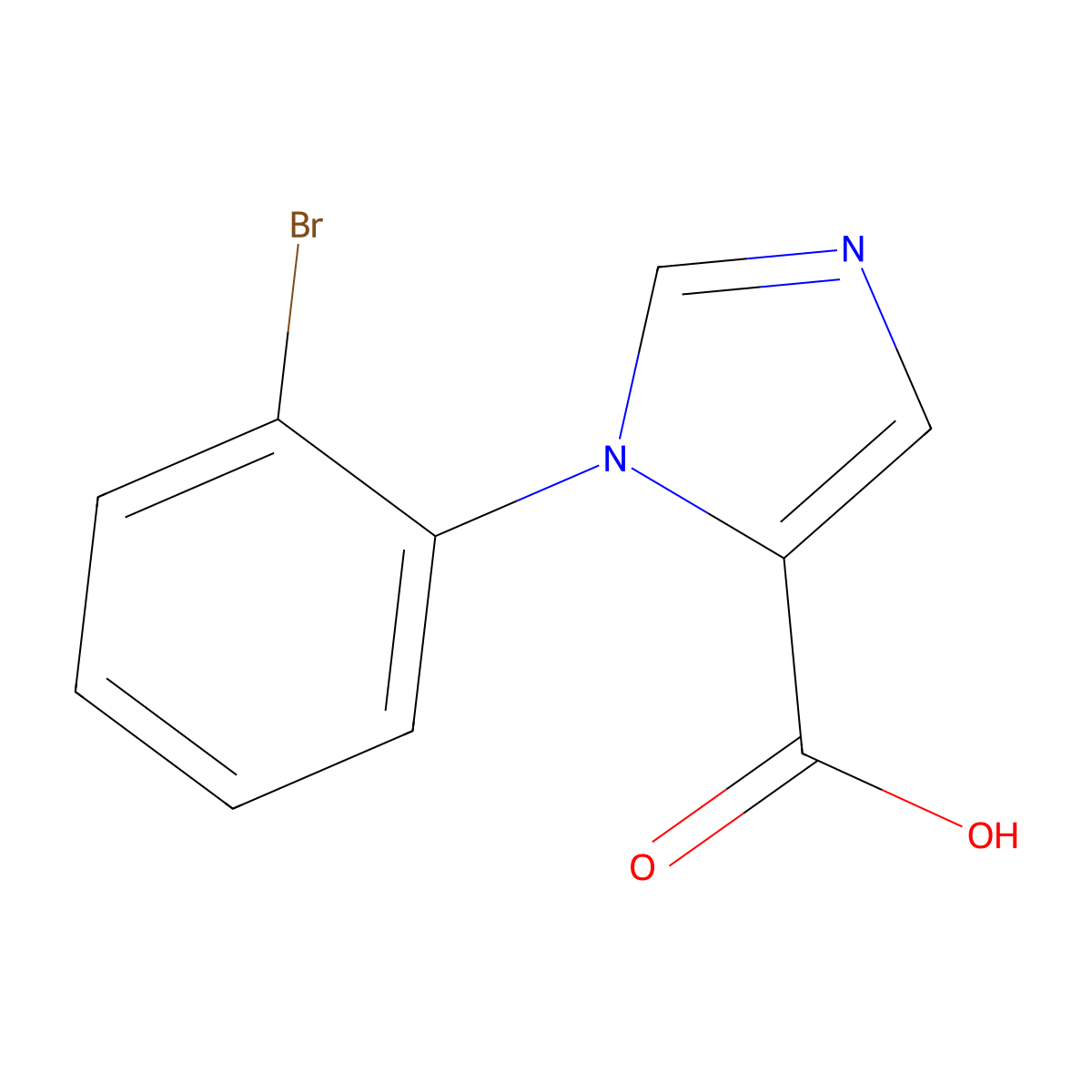 1-(2-Bromophenyl)-1H-imidazole-5-carboxylic acid molecular structure, CAS 1439900-48-7