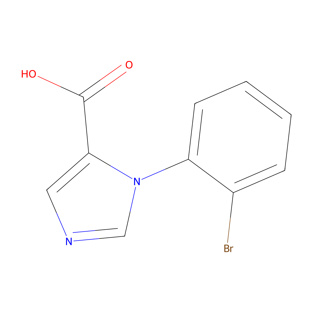 1-(2-Bromophenyl)-1H-imidazole-5-carboxylic acid molecular structure, CAS 1439900-48-7