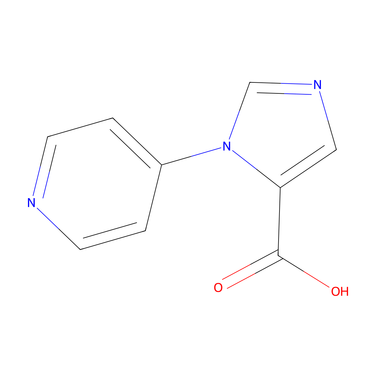 1-(Pyridin-4-yl)-1H-imidazole-5-carboxylic acid molecular structure, CAS 1439900-49-8