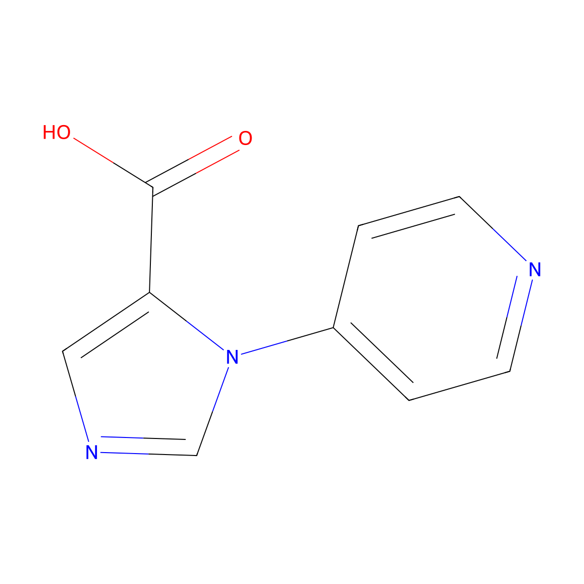 1-(Pyridin-4-yl)-1H-imidazole-5-carboxylic acid molecular structure, CAS 1439900-49-8