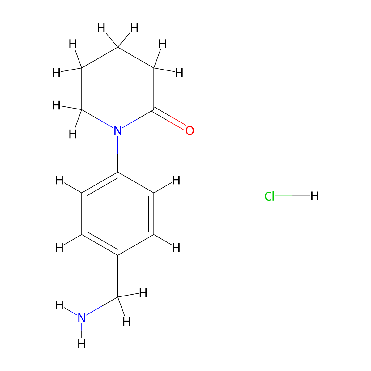 1-[4-(Aminomethyl)phenyl]piperidin-2-onehydrochloride molecular structure, CAS 1439900-50-1