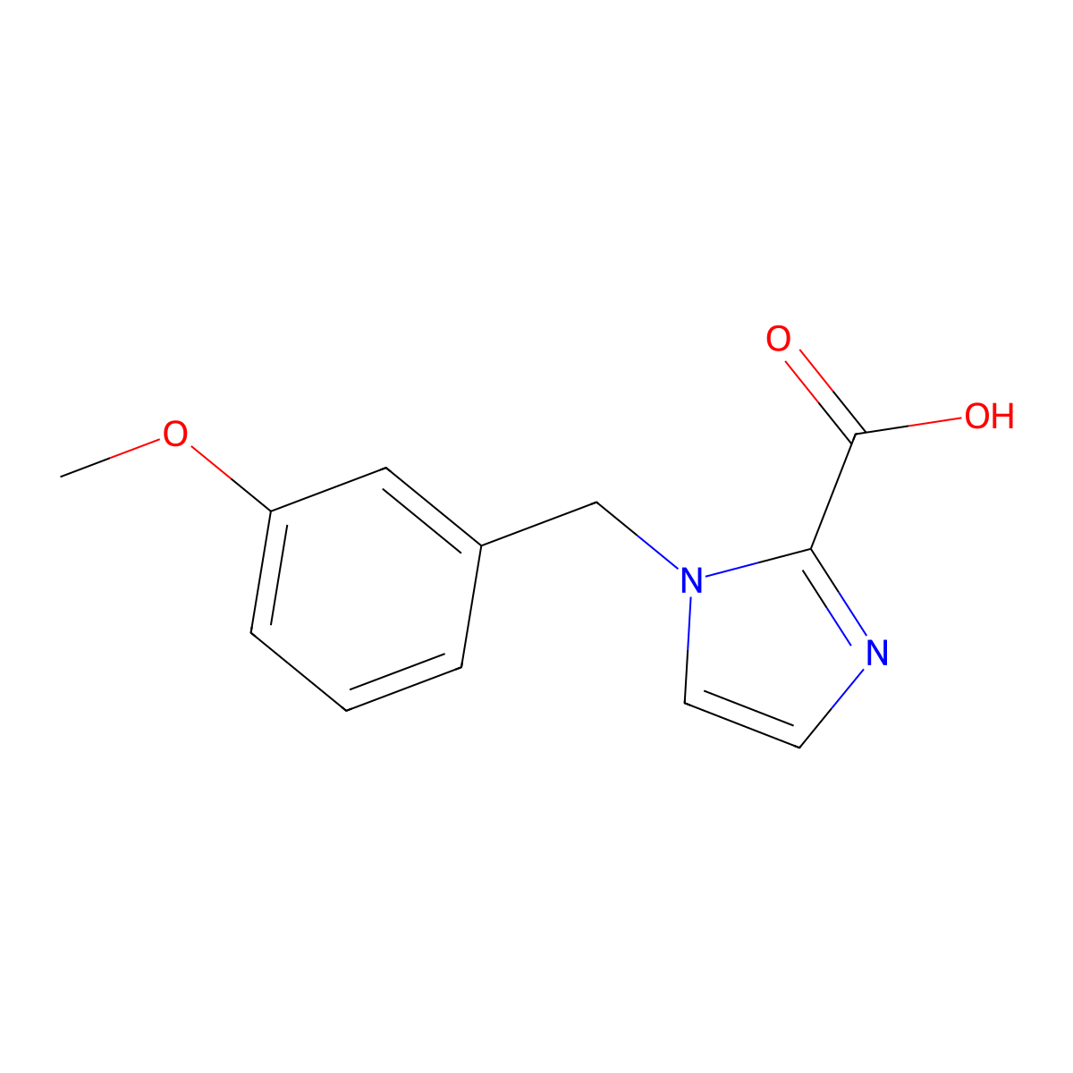 1-[(3-Methoxyphenyl)methyl]-1H-imidazole-2-carboxylic acid molecular structure, CAS 1439900-53-4