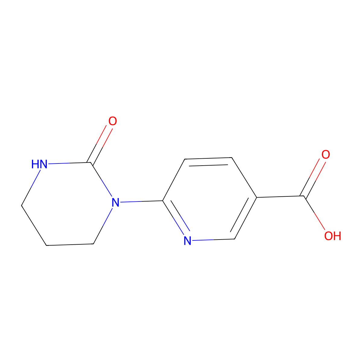 6-[2-Oxo-tetrahydropyrimidin-1(2H)-yl]nicotinic acid molecular structure, CAS 1439900-54-5