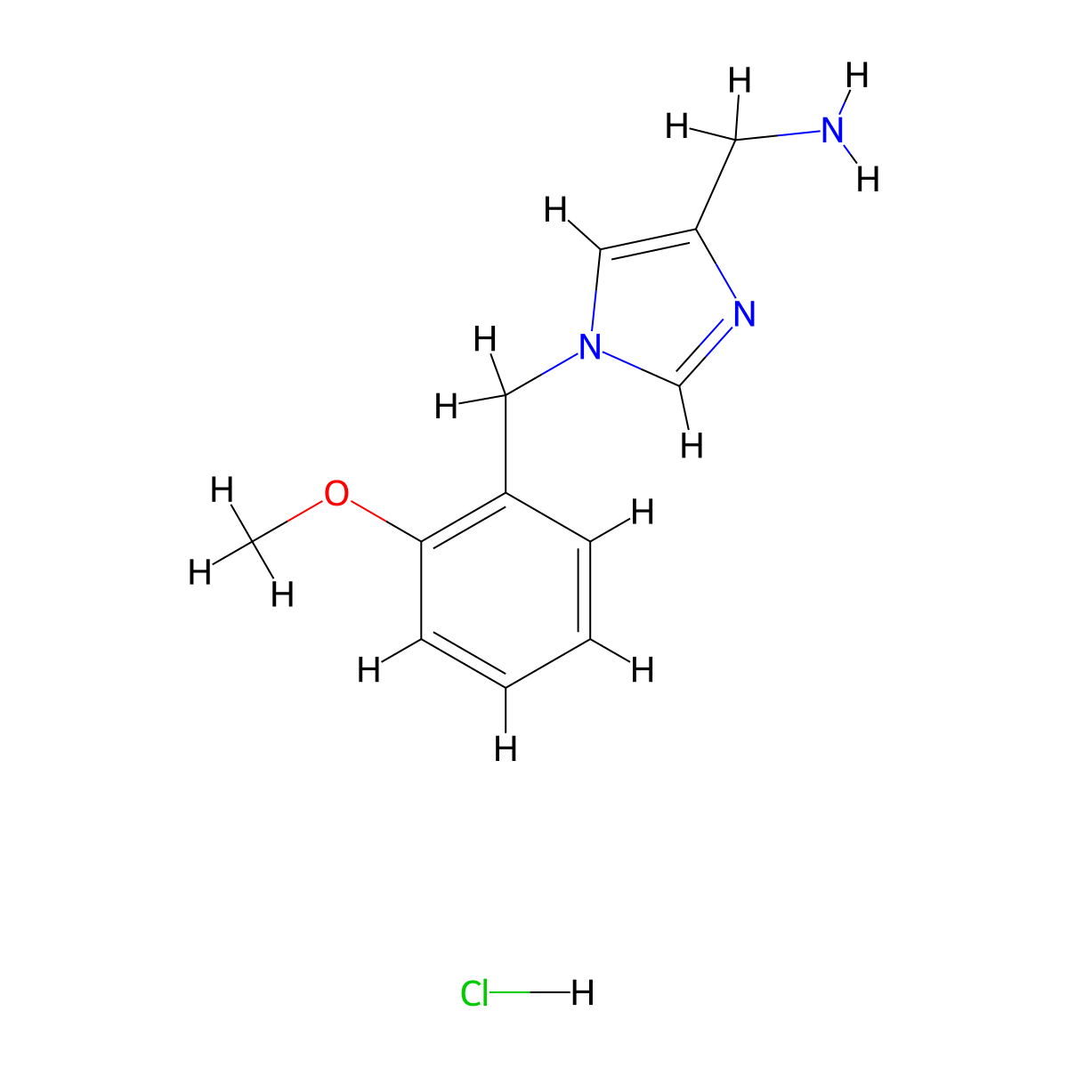 [1-(2-Methoxybenzyl)-1H-imidazol-4-yl]methanamine hydrochloride molecular structure, CAS 1439900-59-0
