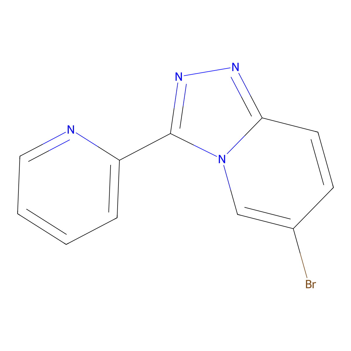 2-{6-Bromo-[1,2,4]triazolo[4,3-a]pyridin-3-yl}pyridine molecular structure, CAS 1439902-19-8