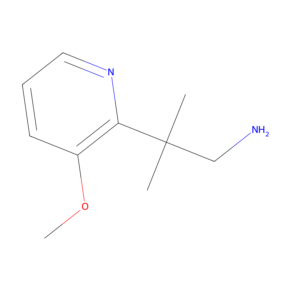 2-(3-Methoxypyridin-2-yl)-2-methylpropan-1-amine molecular structure, CAS 1439902-21-2