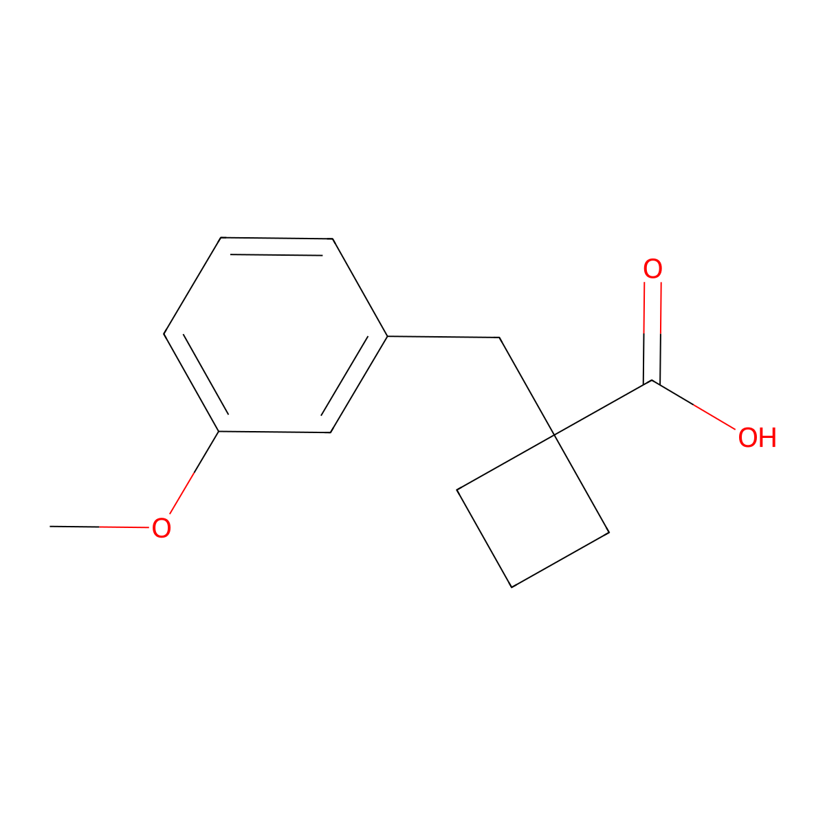 1-(3-Methoxybenzyl)cyclobutanecarboxylic acid molecular structure, CAS 1439902-25-6