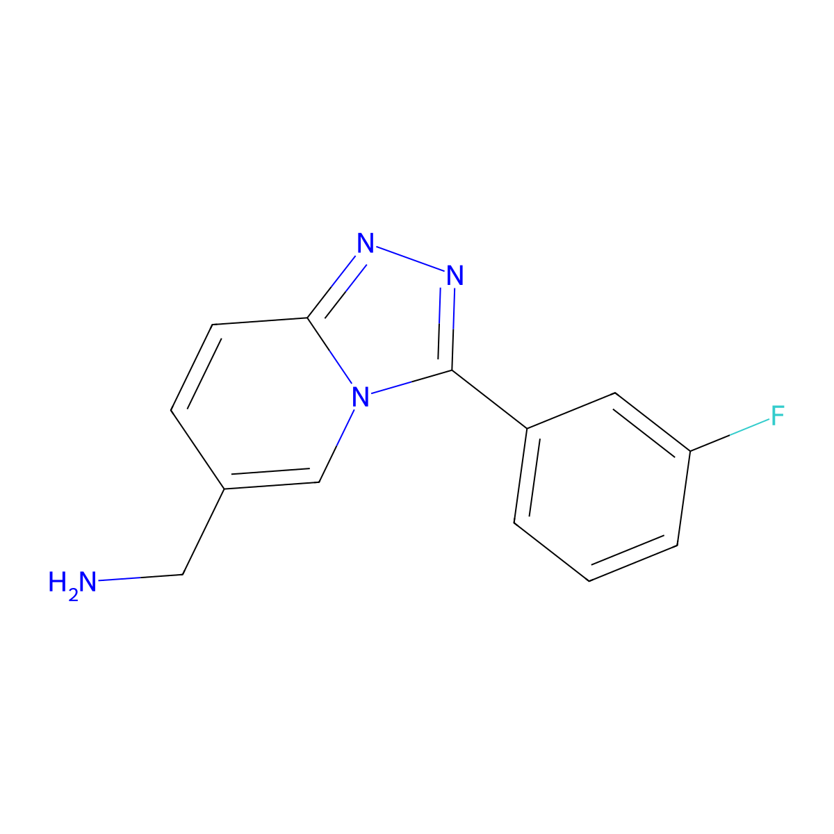[3-(3-Fluorophenyl)-[1,2,4]triazolo[4,3-a]pyridin-6-yl]methanamine molecular structure, CAS 1439902-26-7
