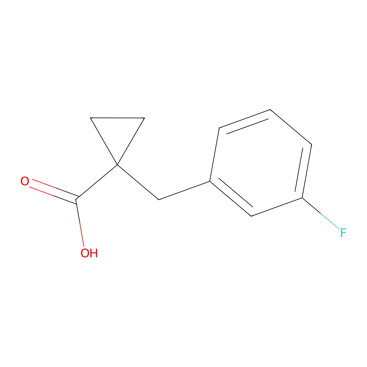 1-[(3-Fluorophenyl)methyl]cyclopropane-1-carboxylic acid molecular structure, CAS 1439902-29-0
