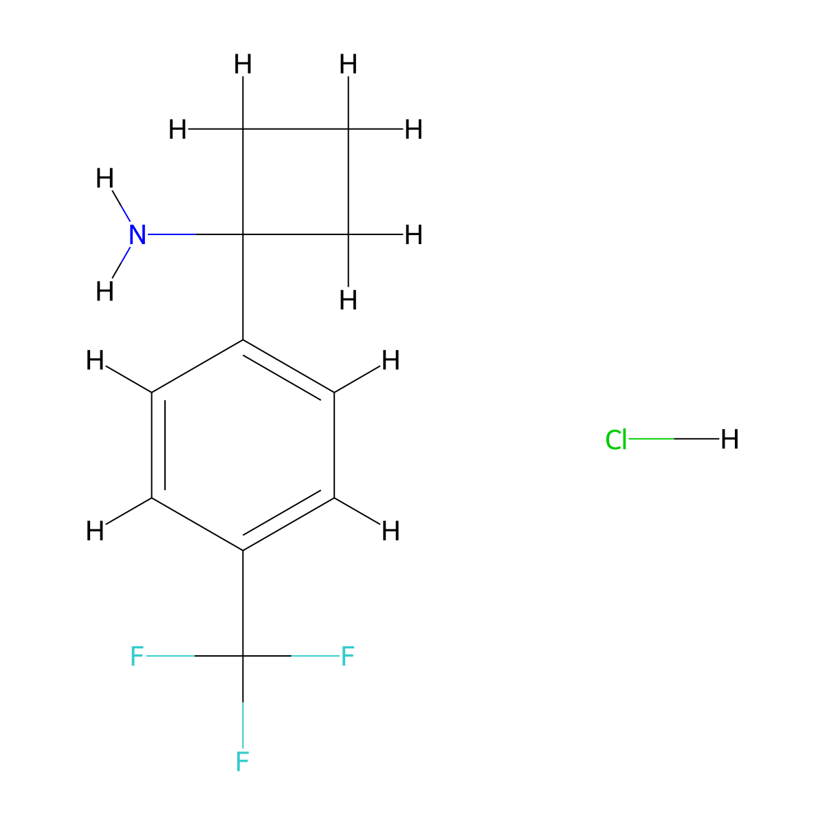 1-[4-(Trifluoromethyl)phenyl]cyclobutan-1-amine hydrochloride molecular structure, CAS 1439902-32-5