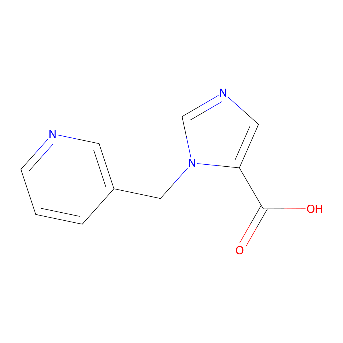1-(Pyridin-3-ylmethyl)-1H-imidazole-5-carboxylic acid molecular structure, CAS 1439902-35-8