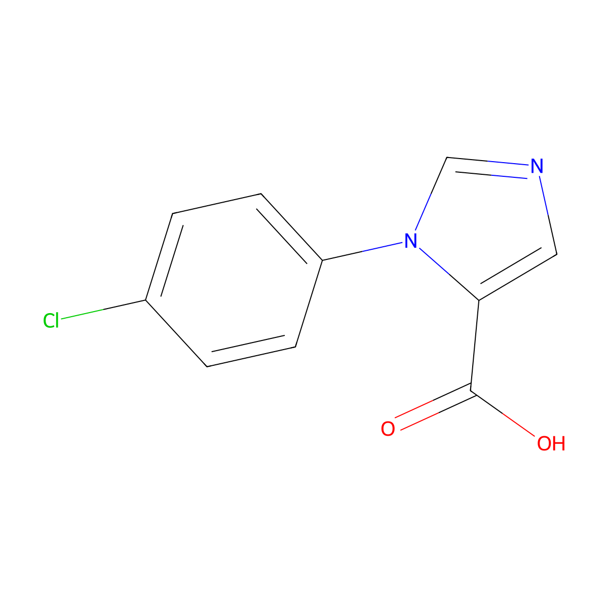 1-(4-Chlorophenyl)-1H-imidazole-5-carboxylic acid molecular structure, CAS 1439902-40-5