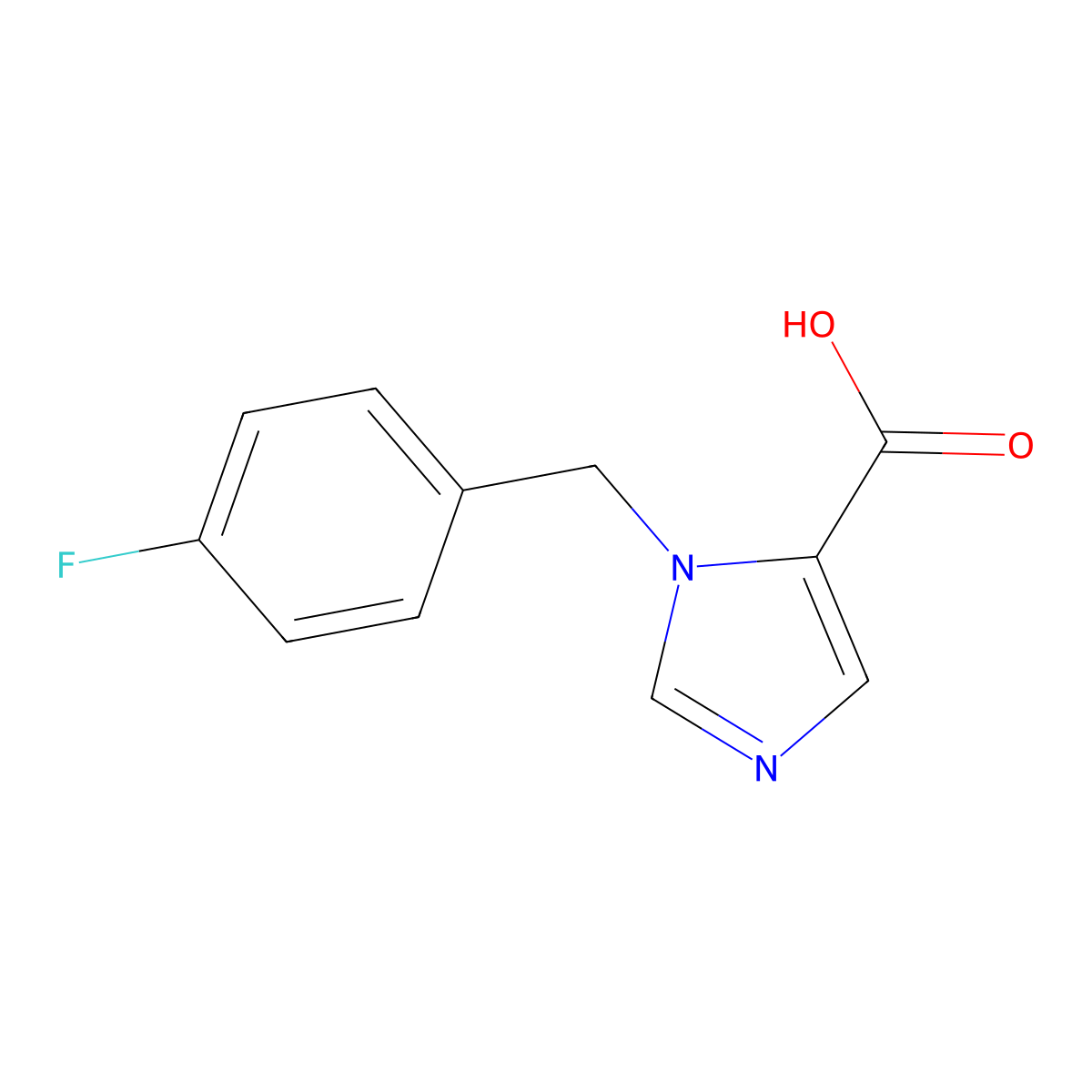 1-(4-Fluorobenzyl)-1H-imidazole-5-carboxylic acid molecular structure, CAS 1439902-43-8