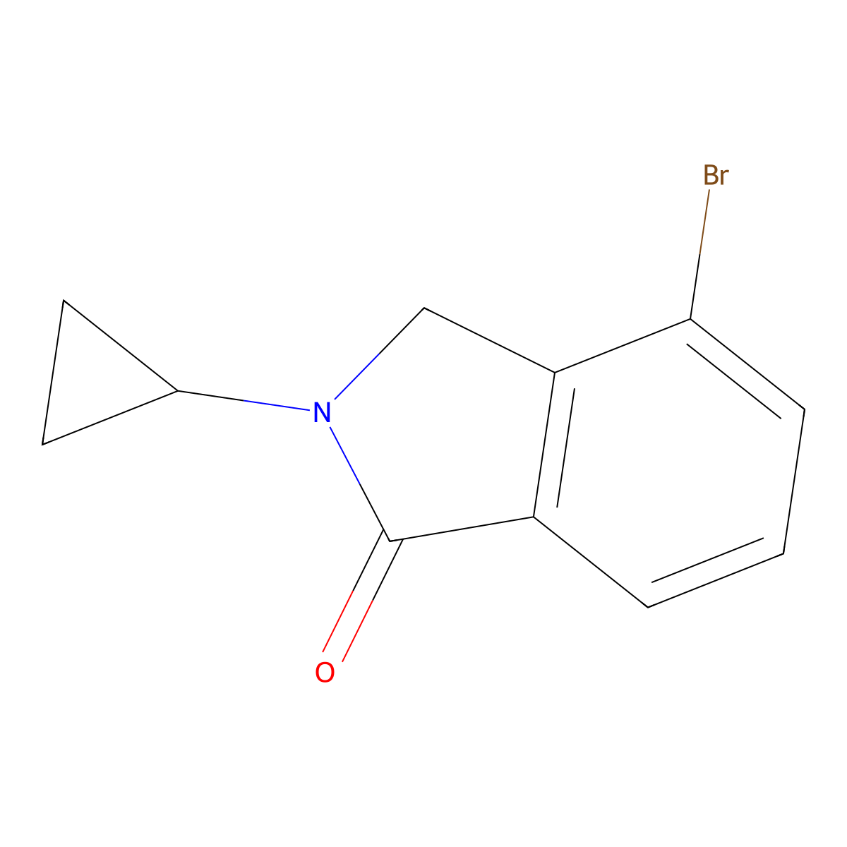 4-Bromo-2-cyclopropylisoindolin-1-one molecular structure, CAS 1439902-46-1