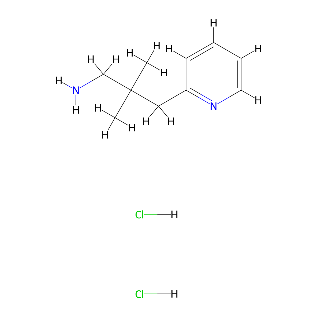 2,2-Dimethyl-3-(pyridin-2-yl)propan-1-amine dihydrochloride molecular structure, CAS 1439902-50-7