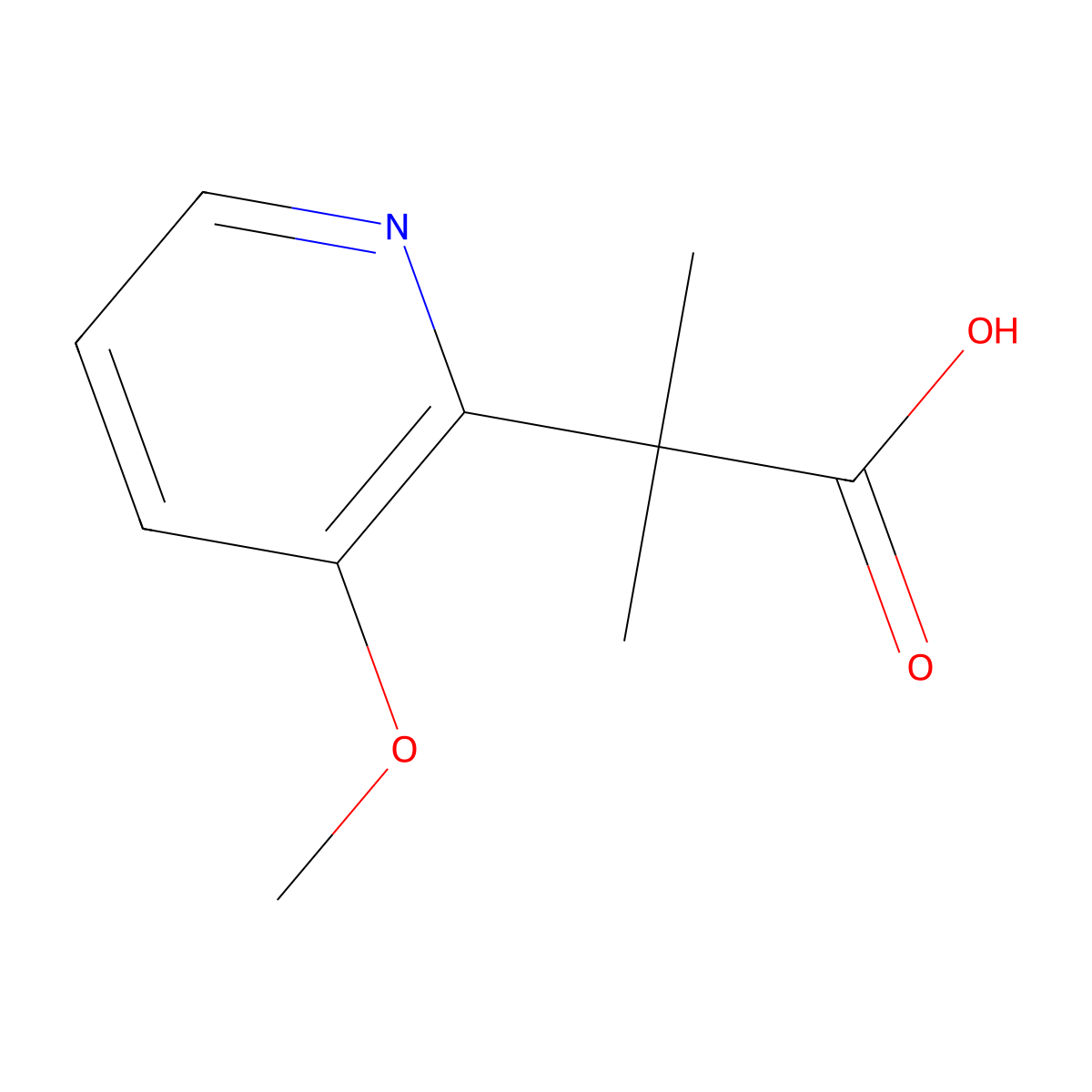 2-(3-Methoxypyridin-2-yl)-2-methylpropanoic acid molecular structure, CAS 1439902-52-9