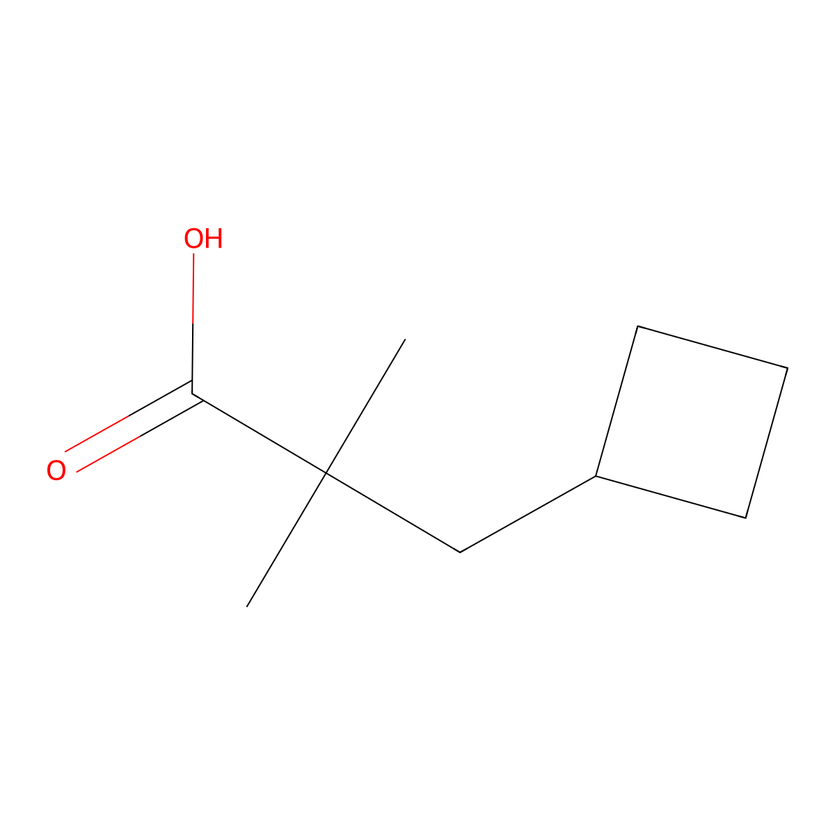3-Cyclobutyl-2,2-dimethylpropanoic acid molecular structure, CAS 1439902-54-1