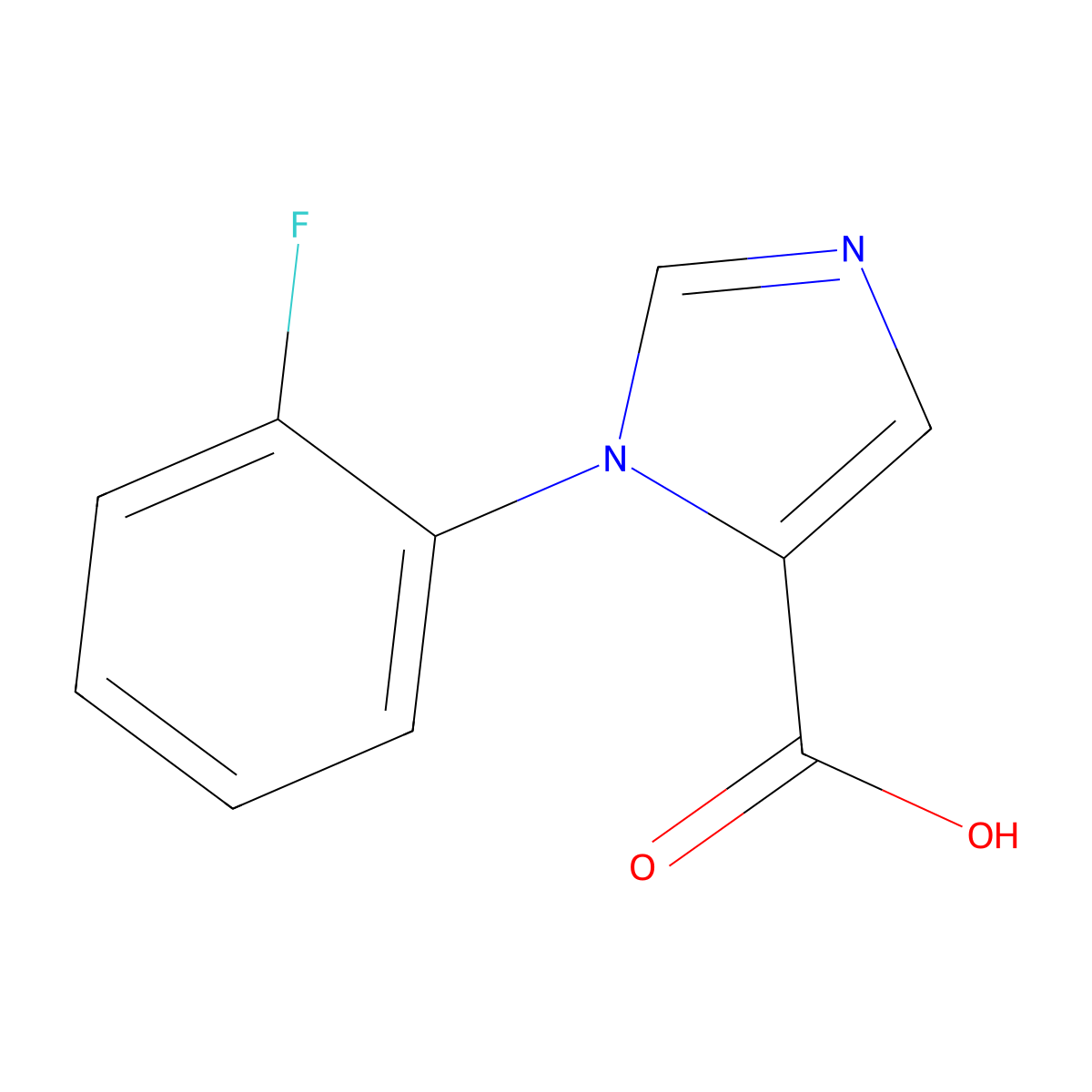 1-(2-Fluorophenyl)-1H-imidazole-5-carboxylic acid molecular structure, CAS 1439902-55-2