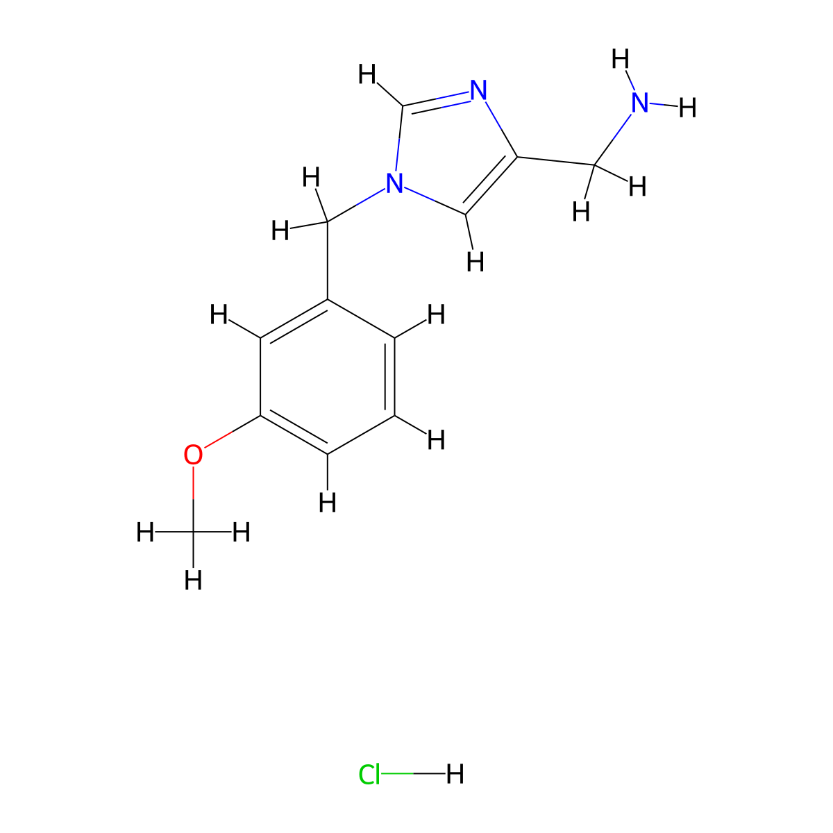 [1-(3-Methoxybenzyl)-1H-imidazol-4-yl]methanamine hydrochloride molecular structure, CAS 1439902-60-9