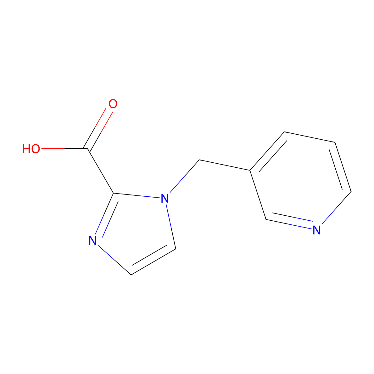 1-(Pyridin-3-ylmethyl)-1H-imidazole-2-carboxylic acid molecular structure, CAS 1439902-61-0