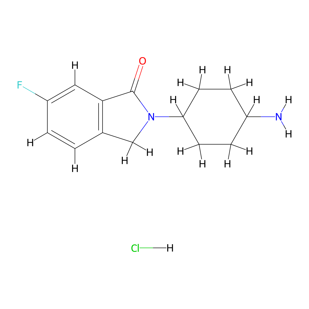 2-(trans-4-Aminocyclohexyl)-6-fluoroisoindolin-1-one hydrochloride molecular structure, CAS 1439902-63-2