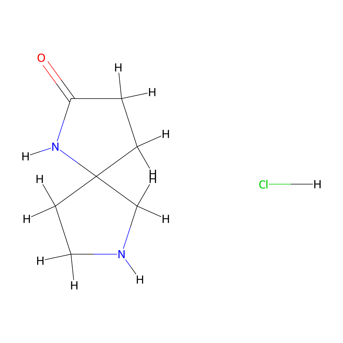 1,7-Diazaspiro[4.4]nonan-2-one hydrochloride molecular structure, CAS 1439902-64-3
