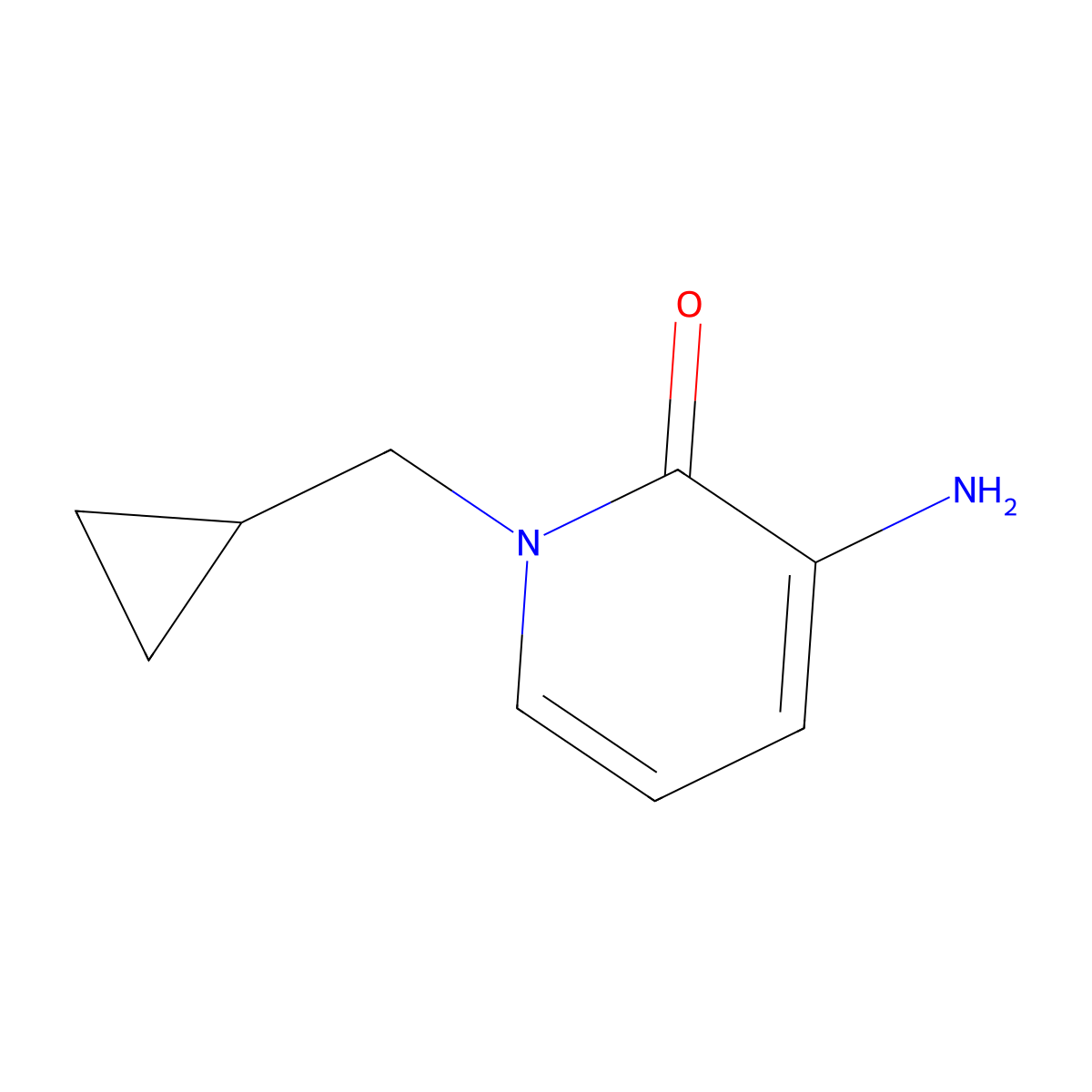 3-Amino-1-(cyclopropylmethyl)-1,2-dihydropyridin-2-one molecular structure, CAS 1439902-65-4