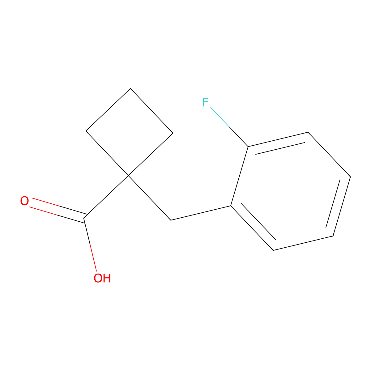 1-(2-Fluorobenzyl)cyclobutanecarboxylic acid molecular structure, CAS 1439902-88-1