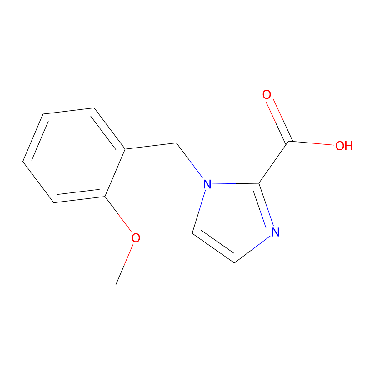 1-(2-Methoxybenzyl)-1H-imidazole-2-carboxylic acid molecular structure, CAS 1439902-91-6