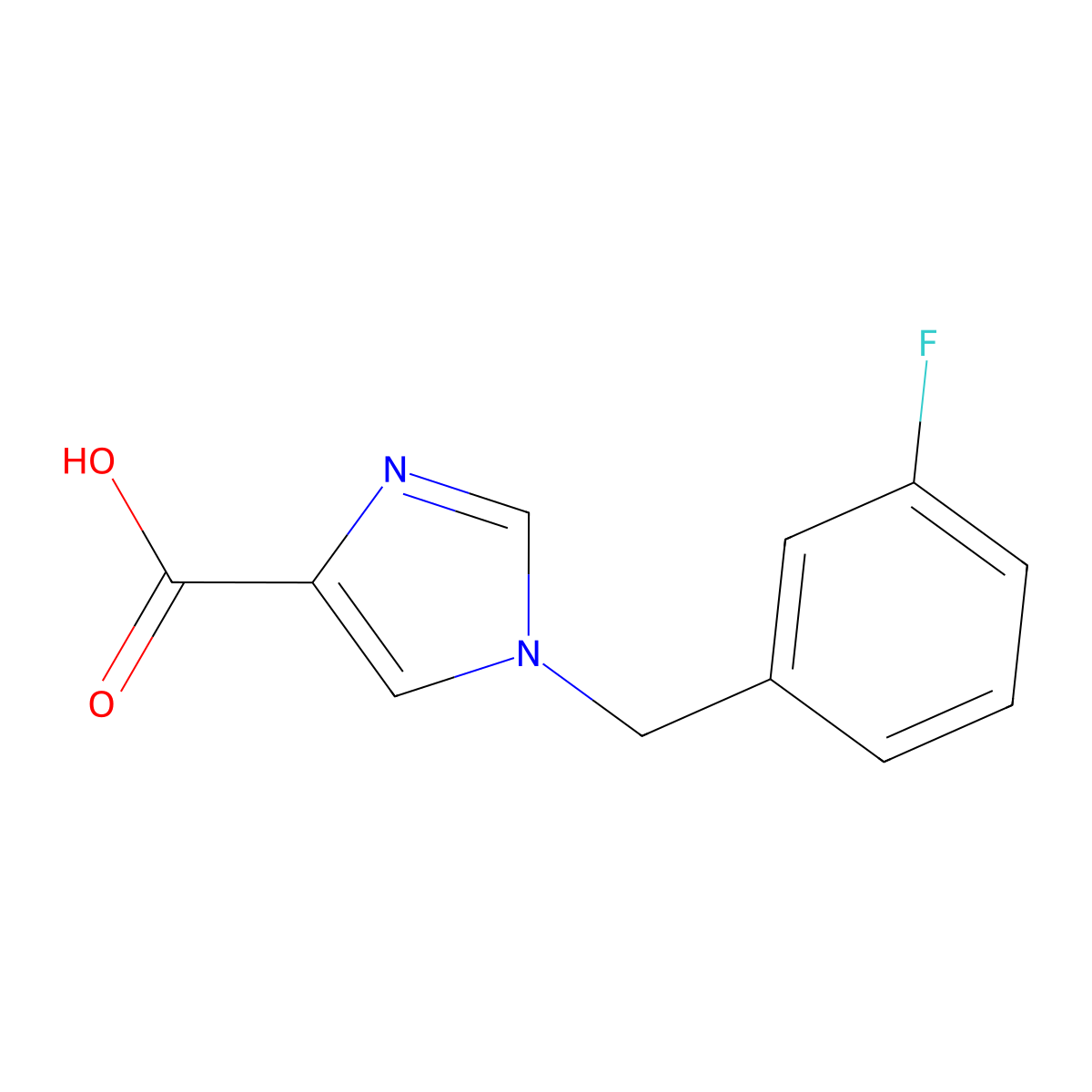 1-(3-Fluorobenzyl)-1H-imidazole-4-carboxylic acid molecular structure, CAS 1439903-12-4
