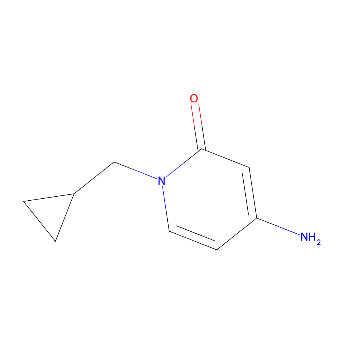 4-Amino-1-(cyclopropylmethyl)pyridin-2(1H)-one molecular structure, CAS 1439903-14-6