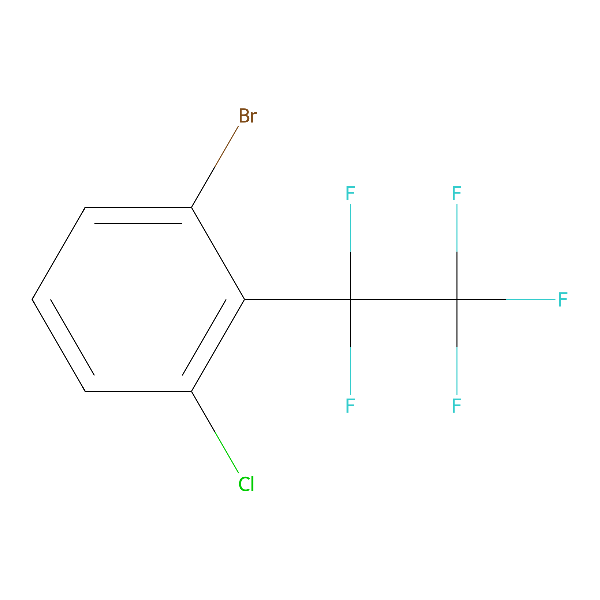 2-Bromo-6-chloropentafluoroethyl-benzene molecular structure, CAS 1439903-24-8