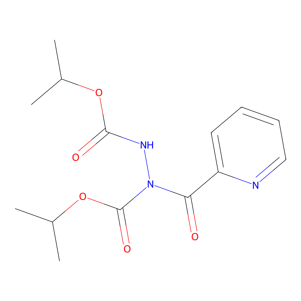 Diisopropyl 1-picolinoylhydrazine-1,2-dicarboxylate molecular structure, CAS 1439903-30-6