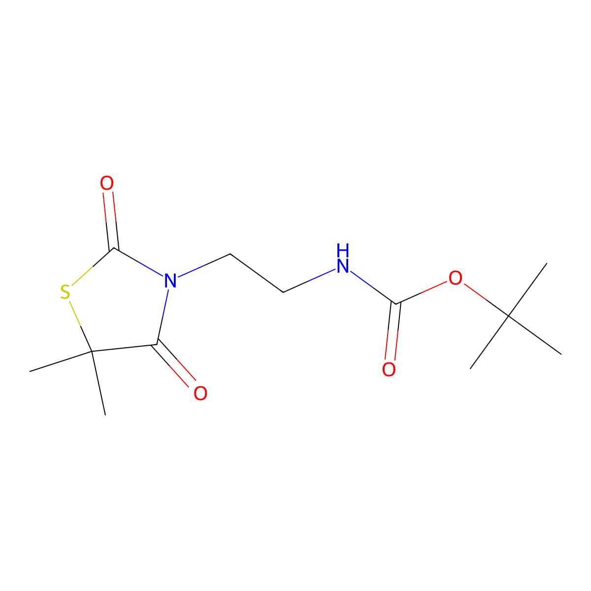 tert-Butyl (2-(5,5-dimethyl-2,4-dioxothiazolidin-3-yl)ethyl)carbamate molecular structure, CAS 1439903-72-6