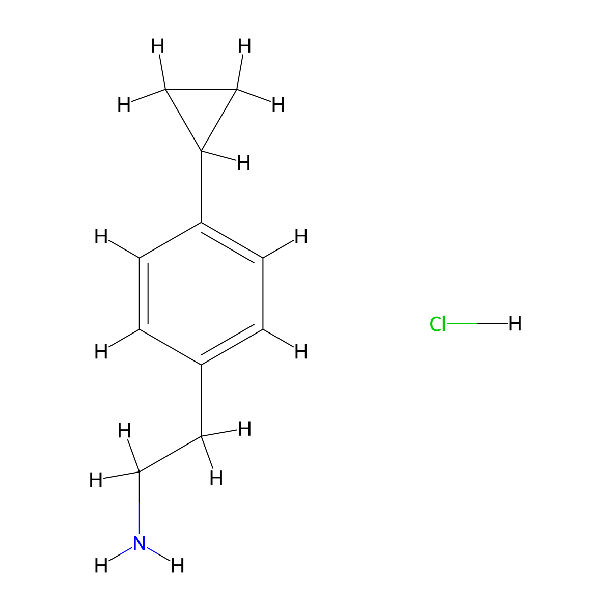 2-(4-Cyclopropylphenyl)ethan-1-amine hydrochloride molecular structure, CAS 1439903-99-7