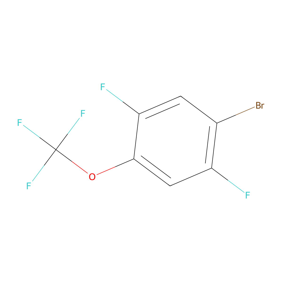 1-Bromo-2,5-difluoro-4-(trifluoromethoxy)benzene molecular structure, CAS 1439904-14-9