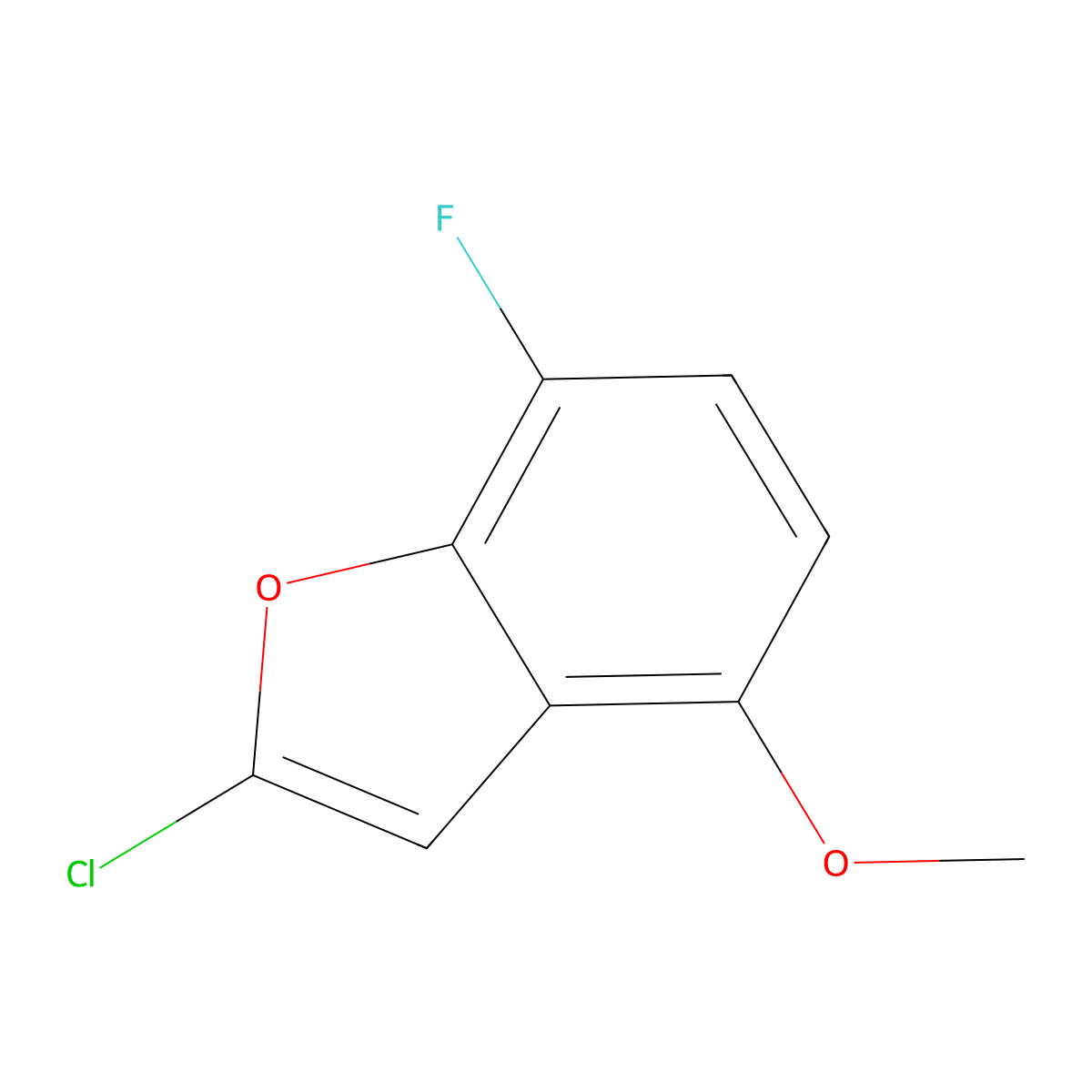 2-Chloro-7-fluoro-4-methoxybenzofuran molecular structure, CAS 1439904-83-2