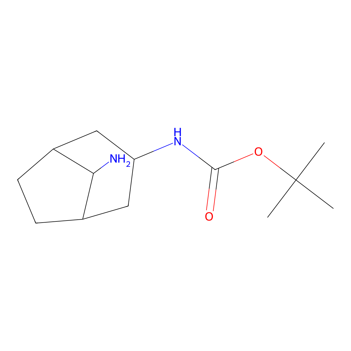 tert-butyl N-{8-aminobicyclo[3.2.1]octan-3-yl}carbamate molecular structure, CAS 1439905-12-0