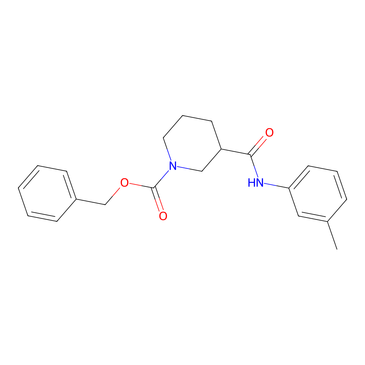 Benzyl 3-(m-tolylcarbamoyl)piperidine-1-carboxylate molecular structure, CAS 1439905-29-9