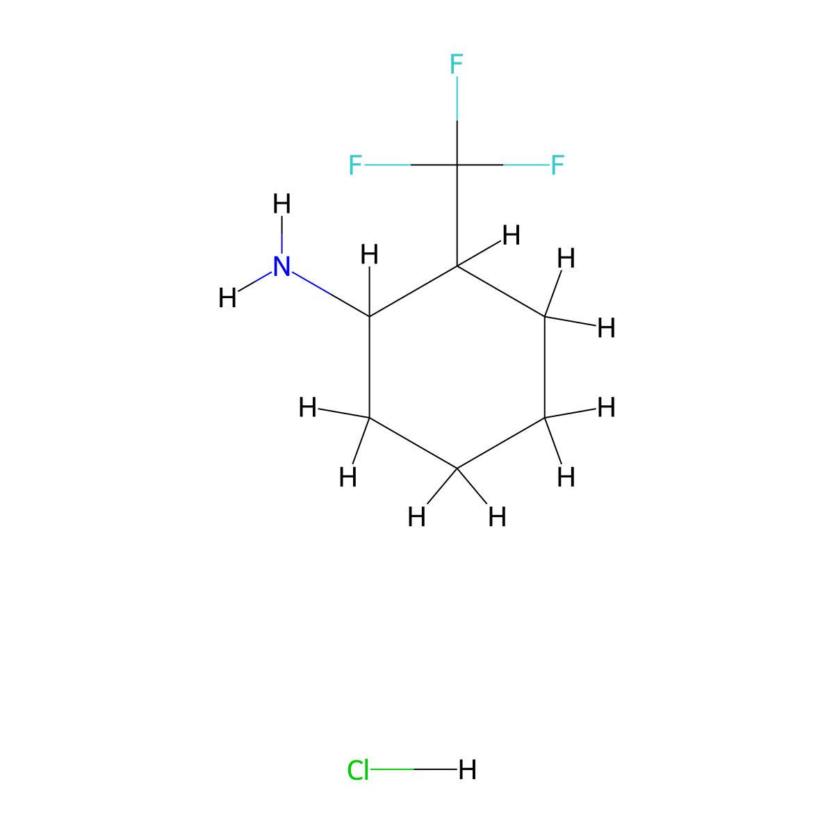 2-(Trifluoromethyl)cyclohexanamine hydrochloride molecular structure, CAS 1439905-39-1