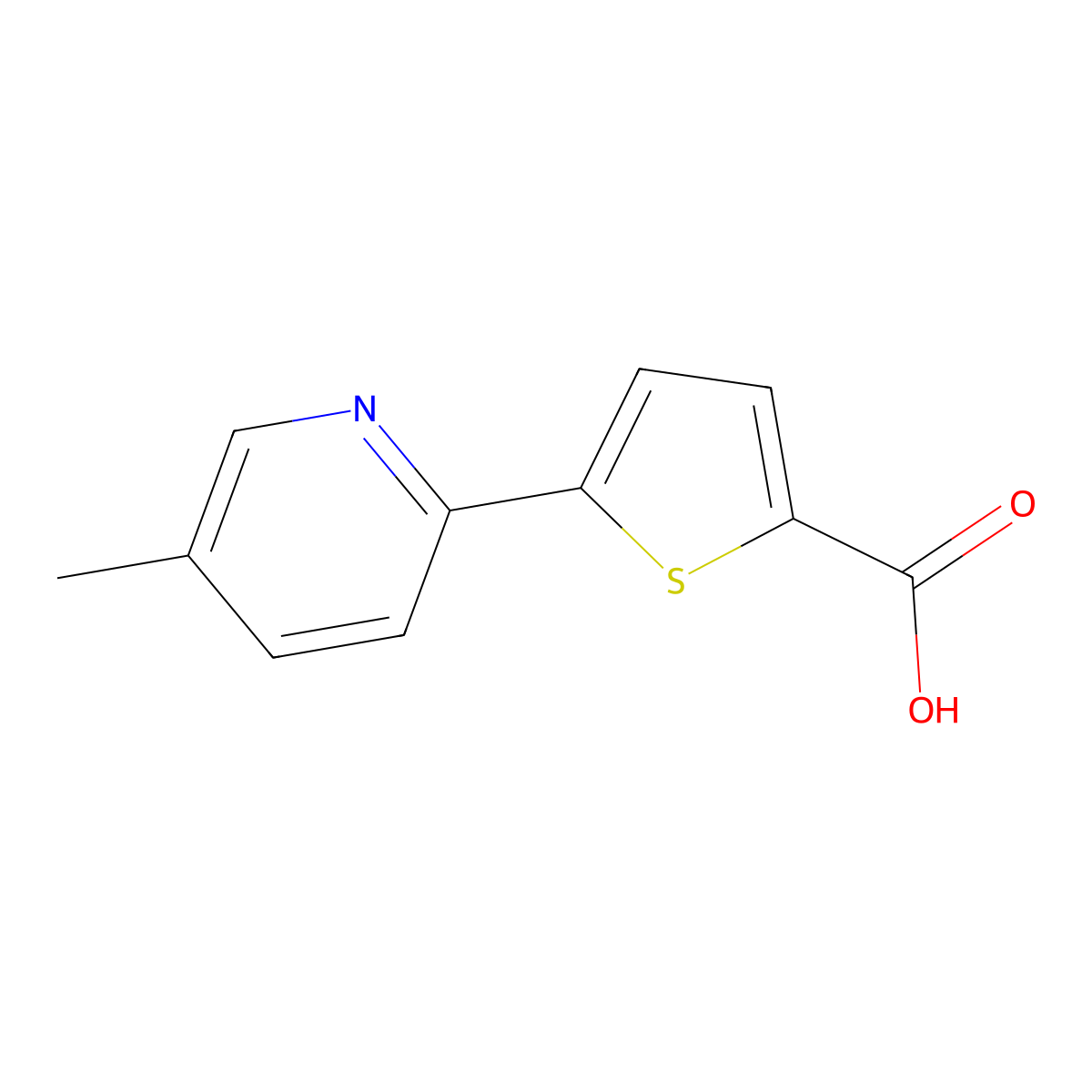 5-(5-Methyl-2-pyridinyl)-2-thiophenecarboxylic acid molecular structure, CAS 1439908-37-8